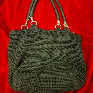 Black knit bag